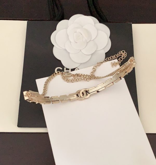 18K CC Gray Crystals Necklace - 图片 6