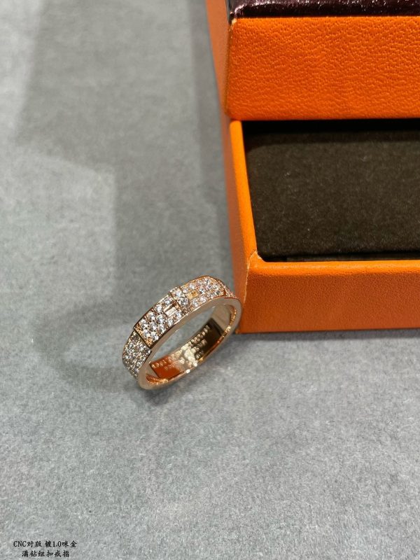 18K Collier De Chien Diamonds H Ring - 图片 3