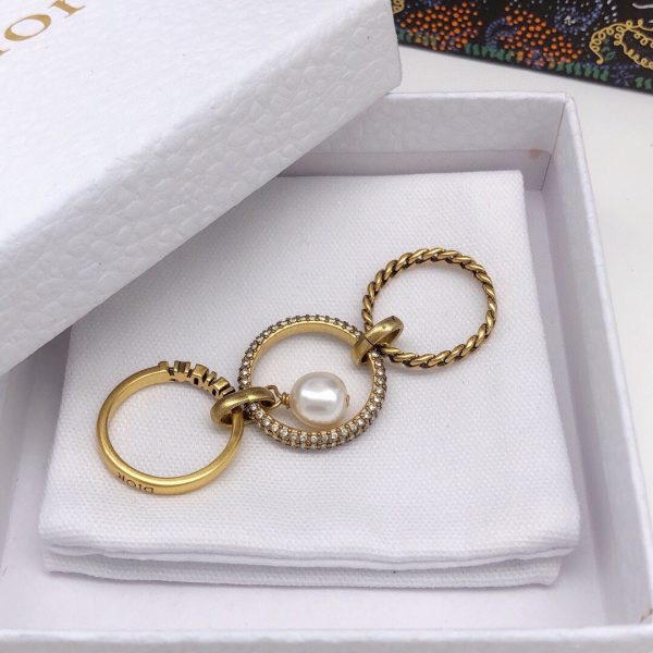 18K CD Pearl & Crystal J'Adior Rings - 图片 11