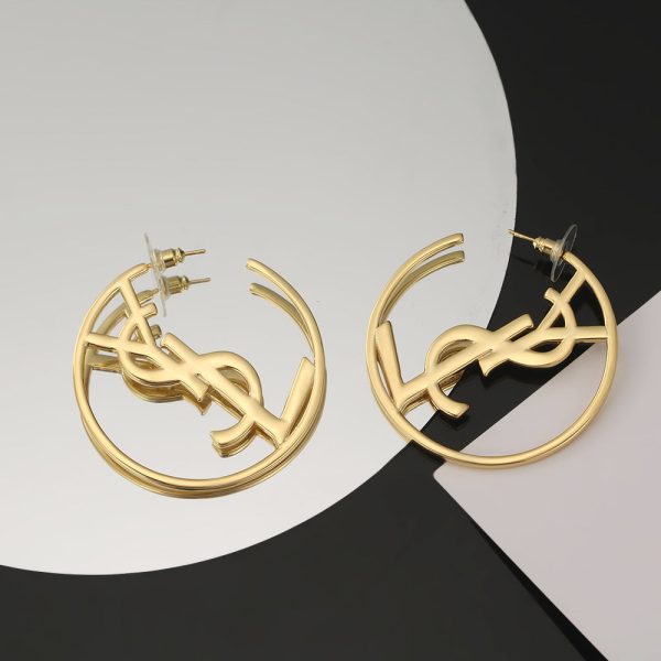 18K Saint Monogram Earrings - 图片 6
