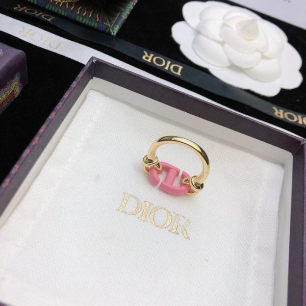 18K CD Pink Heart Ring - 图片 3