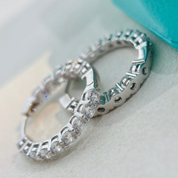 18K T Hoop Diamonds Earrings - 图片 6