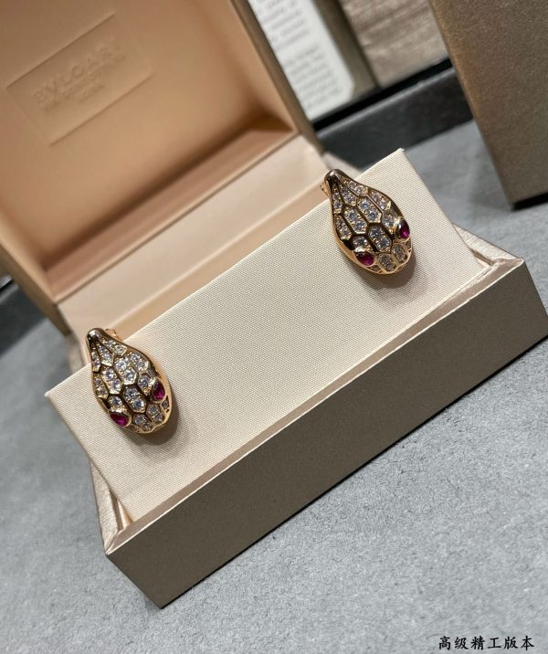 18k BV Serpenti Earrings - 图片 6