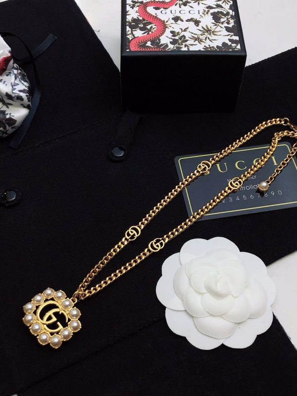 18K Double G Pearl Double G Necklace - 图片 9