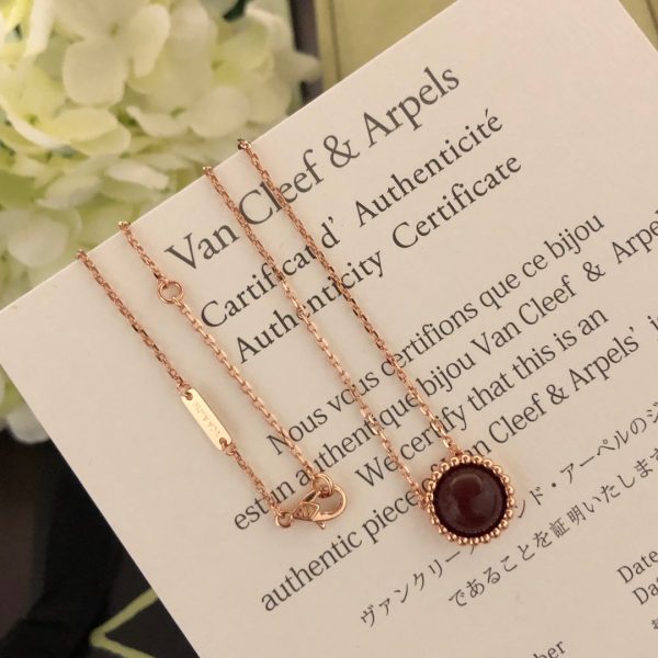 18K Perlée couleurs Carnelian Necklace - 图片 9