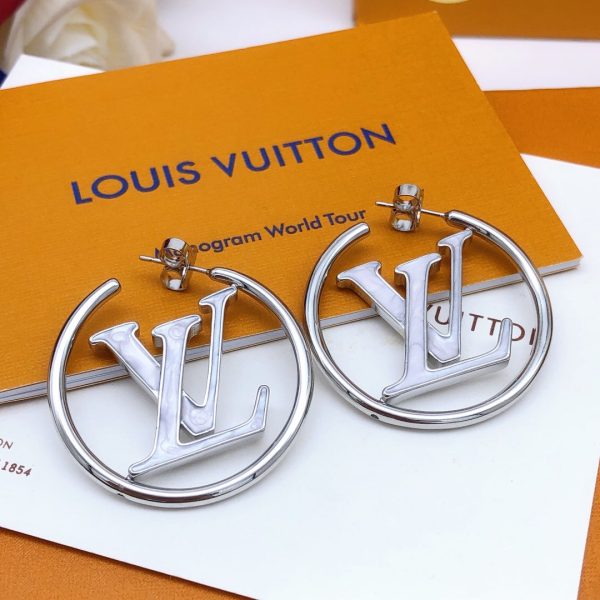 18K Louis Louise Hoop Pearls Earrings - 图片 7