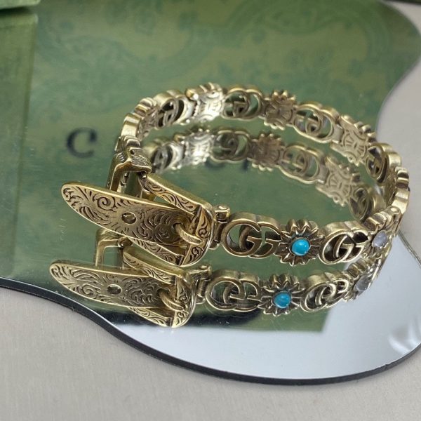 18K Double G Flowers Bracelet - 图片 7