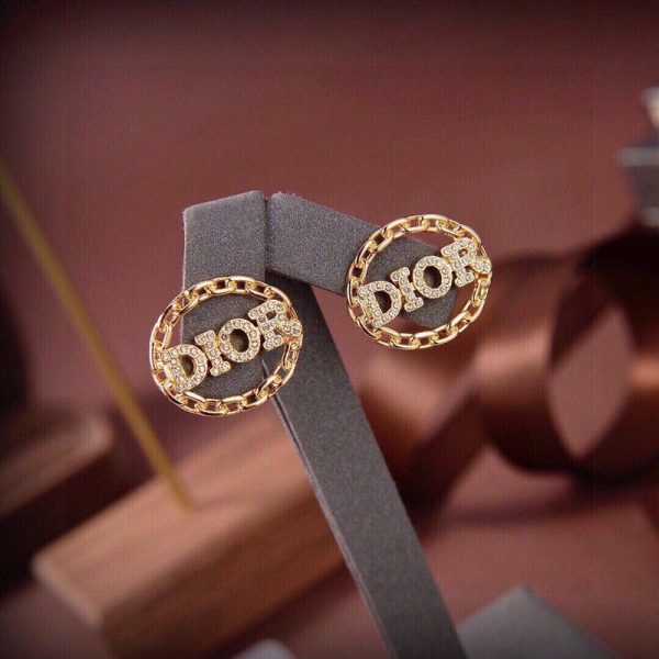 18K CD Crystal Earrings - 图片 2