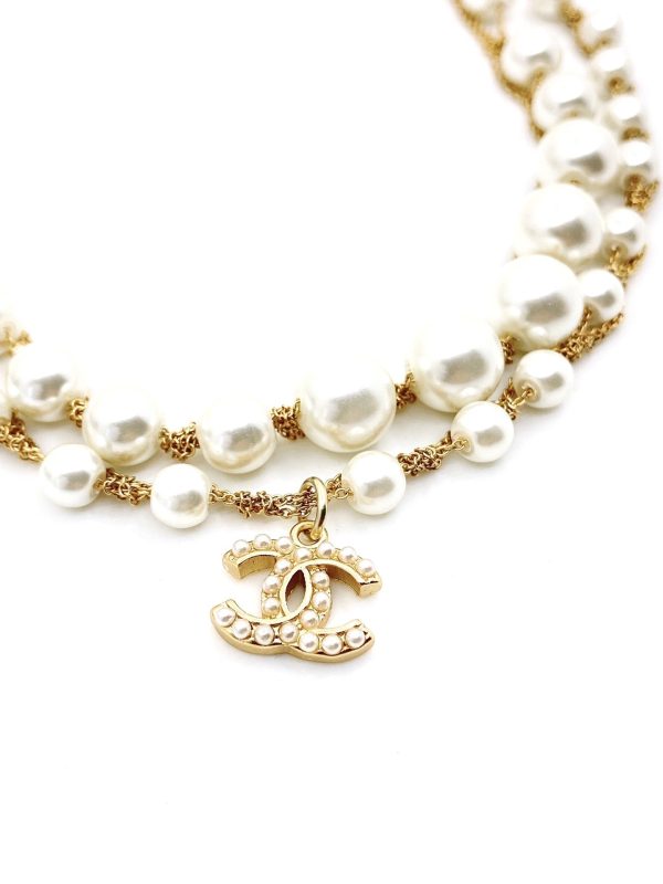 18K CC Pearls Necklace - 图片 6