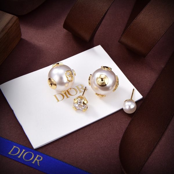 18K CD Tribales Pearl Earrings - 图片 3