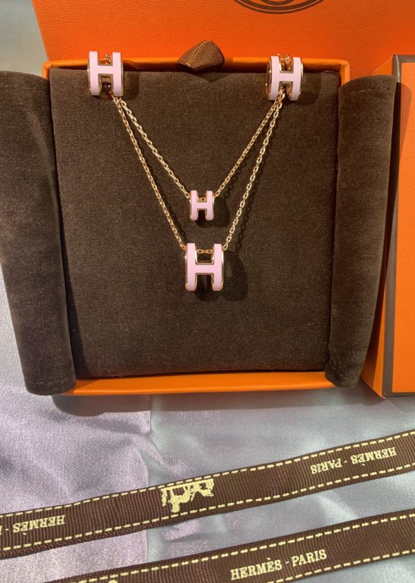 18K Mini Pop H Pink Necklace - 图片 9