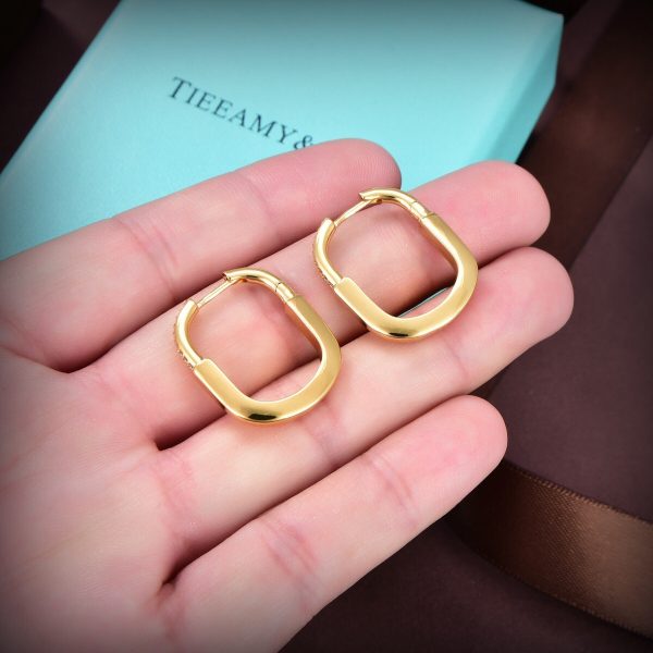 18K T Lock Diamonds Medium Earrings - 图片 6