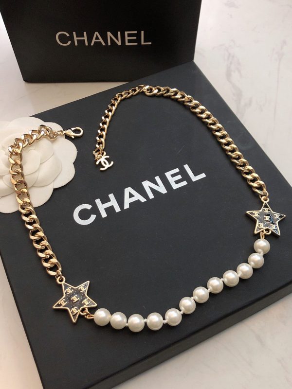 18K CC Star Pearls Necklace - 图片 3