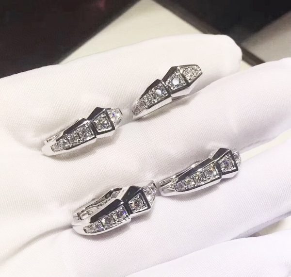 18K BV Serpenti Diamond Earrings - 图片 7
