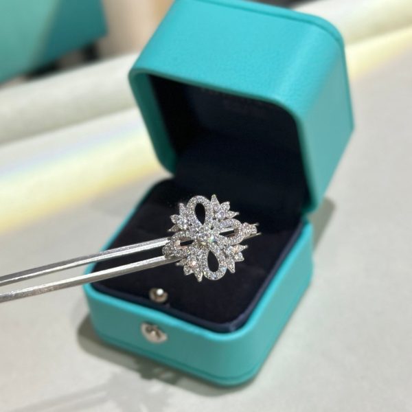 18K T Vinatge Flower Ring - 图片 6