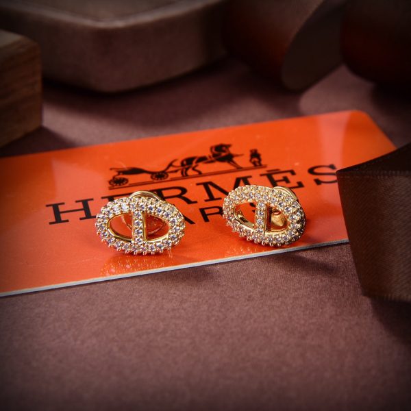 18K Farandole Diamond H Earrings - 图片 2