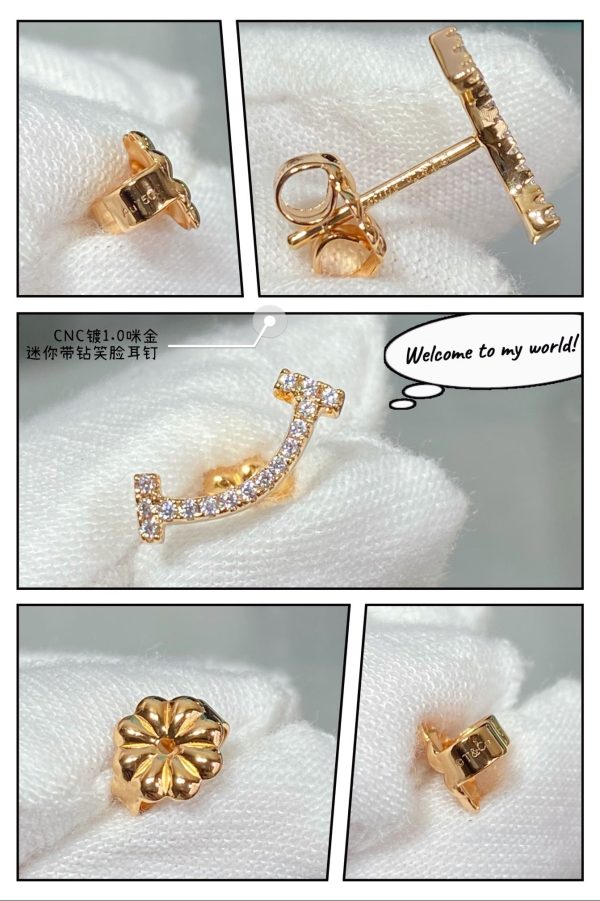 18K T Smile Diamonds Earrings - 图片 8
