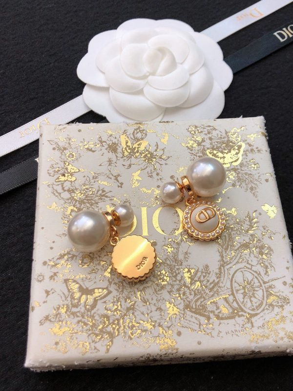 18K CD Pearls Earrings - 图片 2