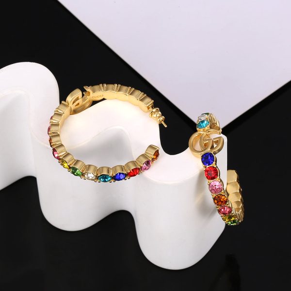 18K Double G Circle Earrings - 图片 4