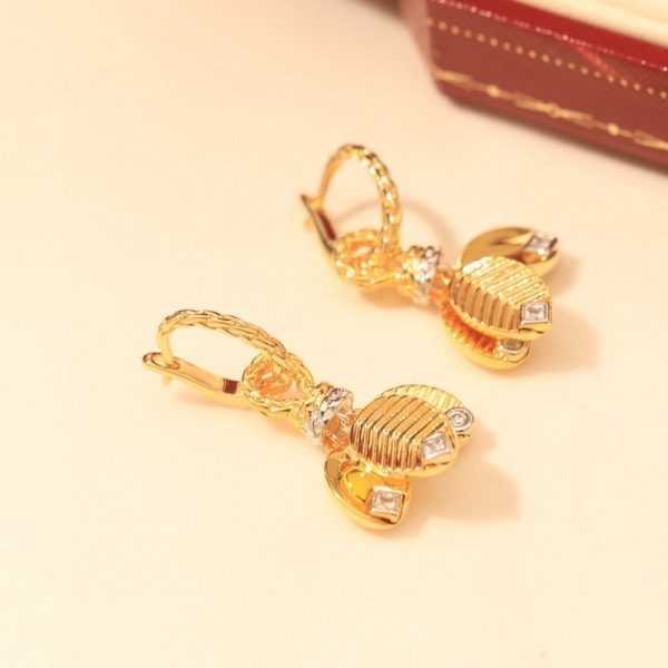18K Grain De Café Earrings - 图片 6