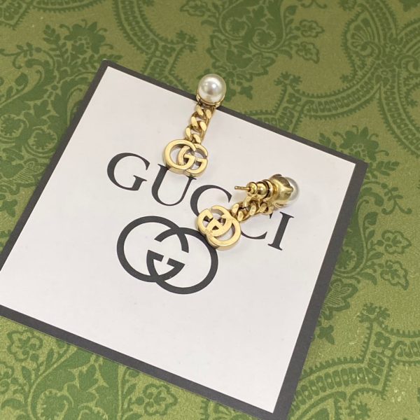 18K Double G Chain Earrings - 图片 2