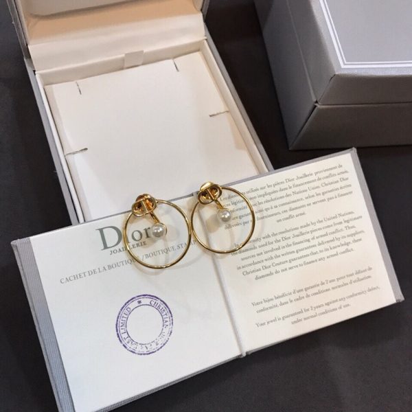 18K CD 30 Montaigne Pearl Earrings - 图片 7