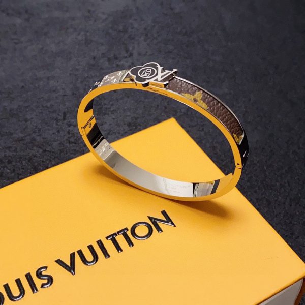 18K Louis Leather Lock Bracelet - 图片 2