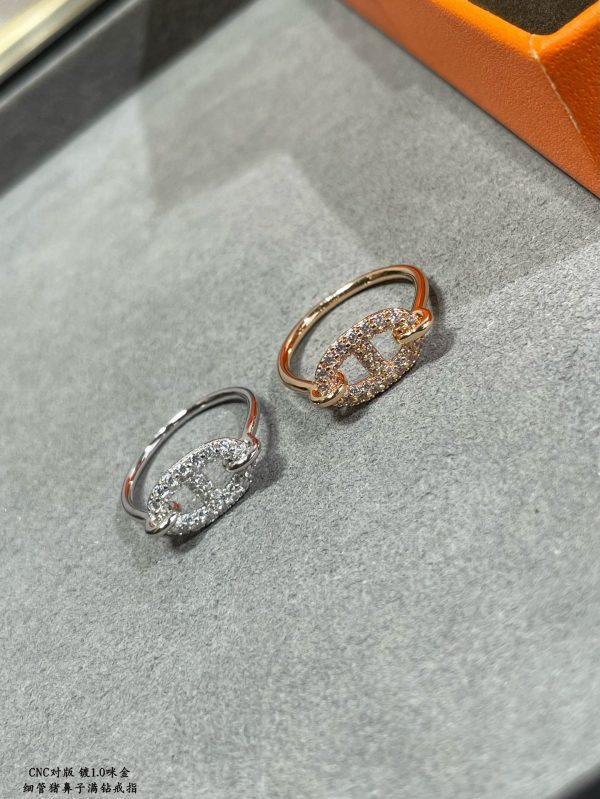 18K Farandole Diamond H Ring - 图片 12