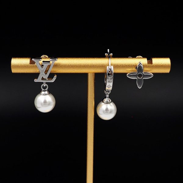 18K Louis Monogram Pearls Earrings - 图片 4