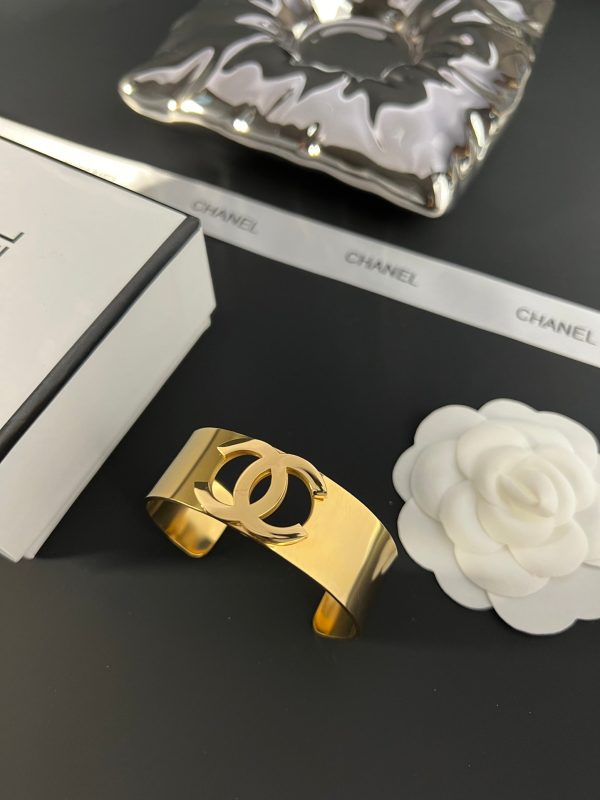 18K CC Gold Cuff Bracelet - 图片 6