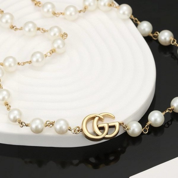 18K Double G Pearl Necklace - 图片 6