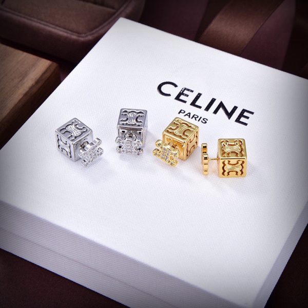 18K Triomphe Dice Pendant Earrings - Image 3