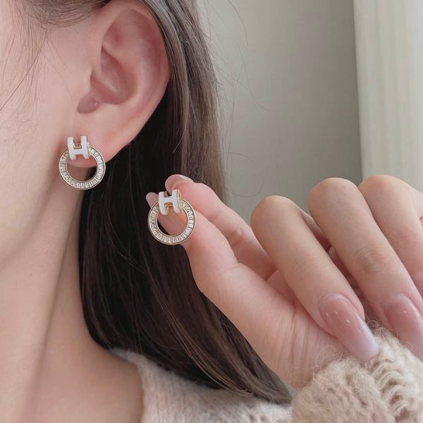 18K Clic H Diamond Earrings - 图片 6