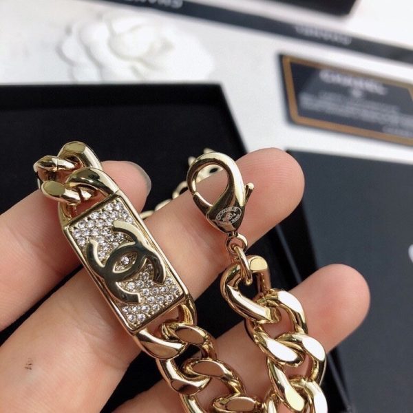 18K CC Diamonds Chain Necklace - Image 6