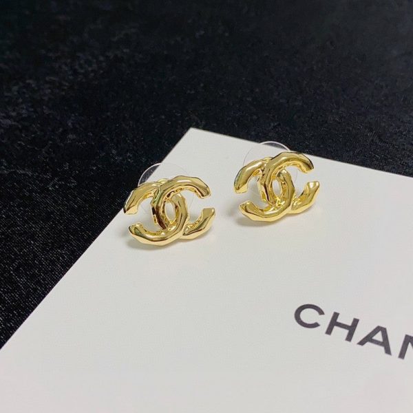 18K CC Gold Earrings - 图片 2