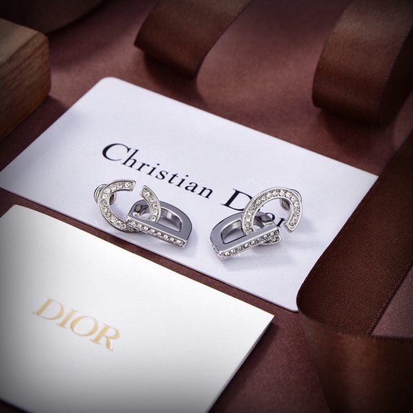 18K CD Lock Earrings - 图片 6