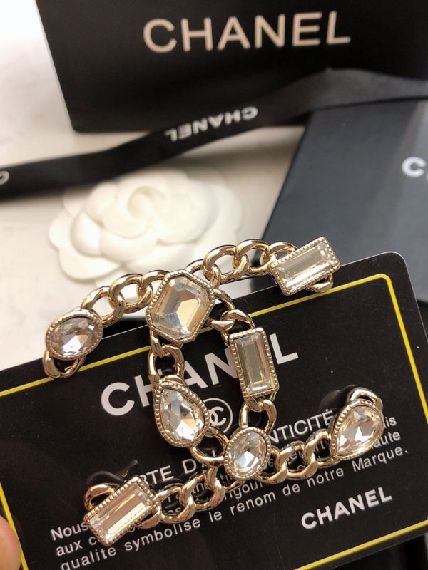 18K CC Crystals Strass Brooch - 图片 6