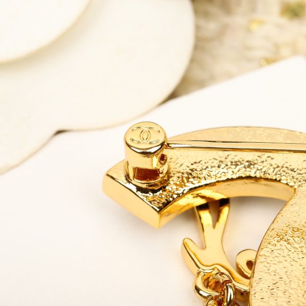 18K CC Black Chain Brooch - 图片 6