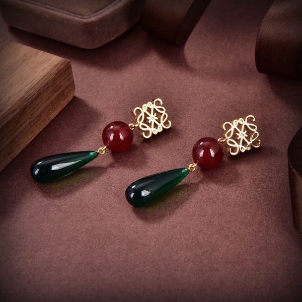 18K Anagram Color Crystals Earrings - 图片 7