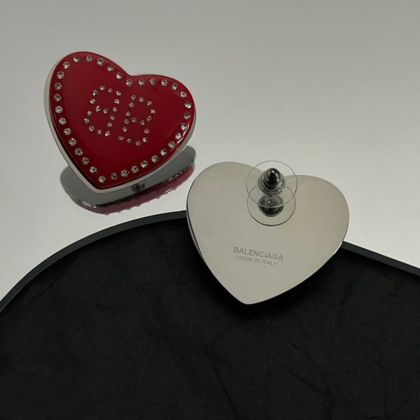 18K BB Red Heart Earrings - Image 6