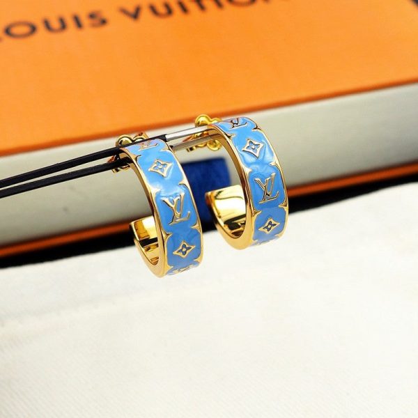 18K Louis Nanogram Enamel Earrings - 图片 15