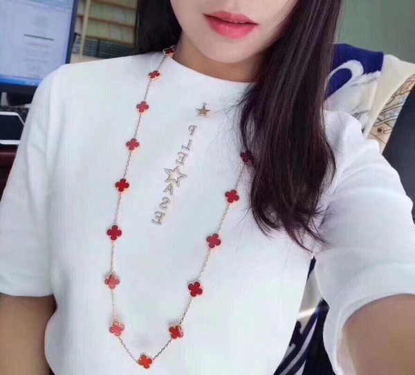 18K Vintage Alhambra 20 Motifs Long Necklace - 图片 3