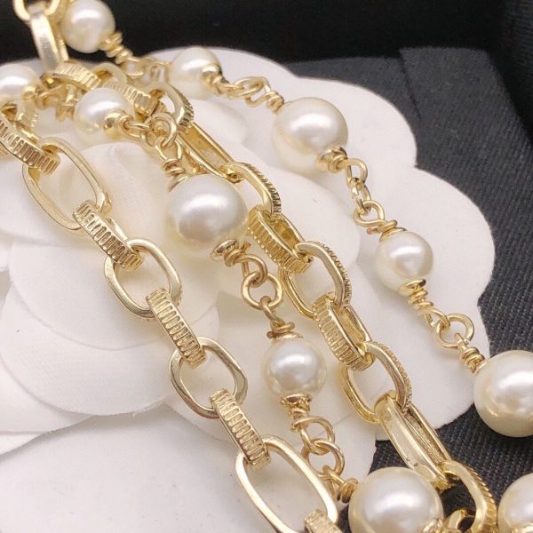 18K CC Pearl Chain Bracelet - 图片 6