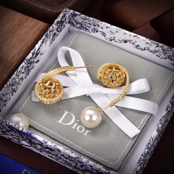 18K CD Tribales White Resin Pearls Earrings - 图片 7