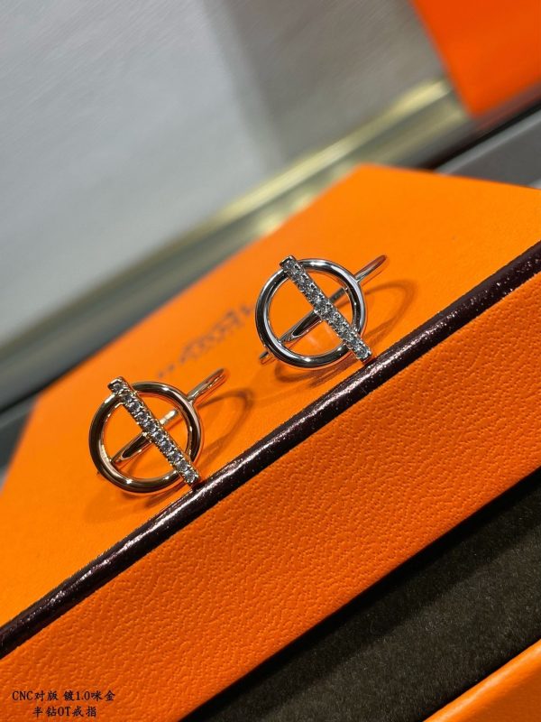 18K Echappee Diamond H Ring - 图片 5