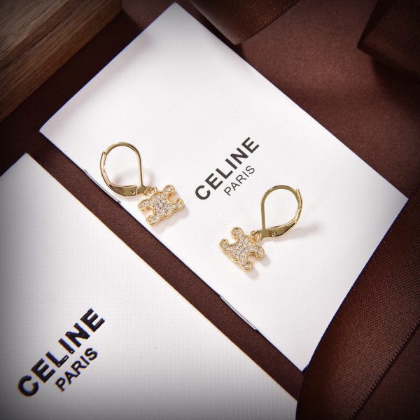 18K Triomphe Rhinestone Earrings - 图片 9