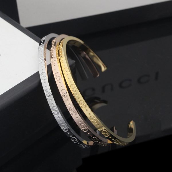 18K Double G Icon Open Cuff Bracelet - 图片 7