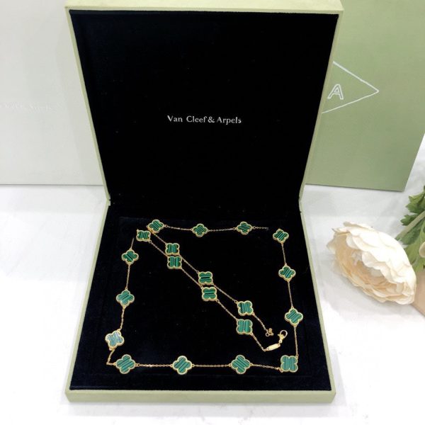 18K Vintage Alhambra 20 Motifs Long Necklace - Image 7