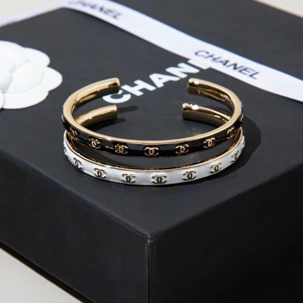 18K CC Open Cuff Bracelet - Image 7