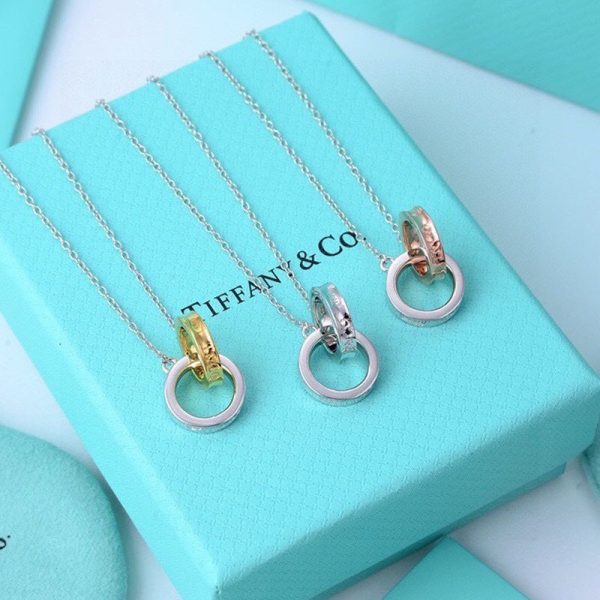 18K T 1837 Interlocking Circles Pendant Necklace - 图片 6